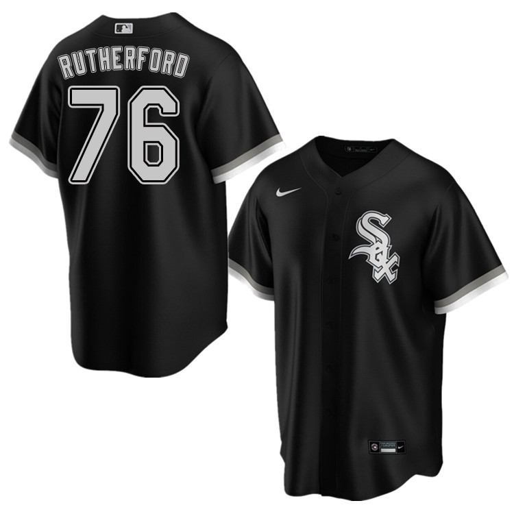 Nike Men #76 Blake Rutherford Chicago White Sox Baseball Jerseys Sale-Black